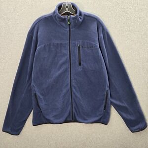 Timberland Men Jacket Large Blue‎ Softshell Fleece Full Zip